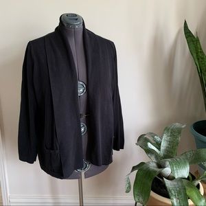 Denver Hays soft black open cardigan size 2X